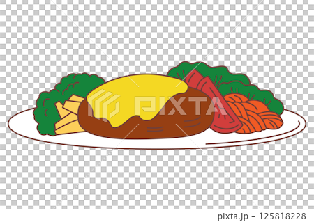 洋食 チーズハンバーグセット 125818228