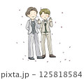 ウェディングのイラスト（男性同士） 125818584