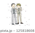 ウェディングイラスト（男性同士の年の差婚） 125818608