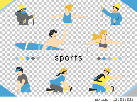 スポーツを楽しむ人達 スポーツを楽しむ人達 125818832