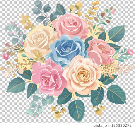 薔薇の花のイラスト 125820275