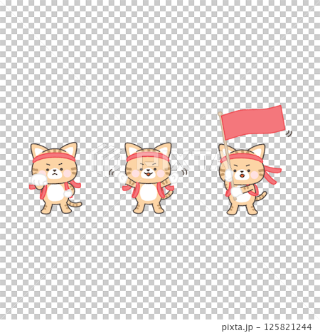 棕色虎斑貓為紅隊加油 棕色虎斑貓為紅隊加油 125821244