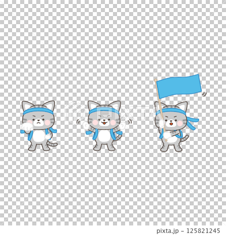 Tabby Cat 藍隊啦啦隊套裝 125821245