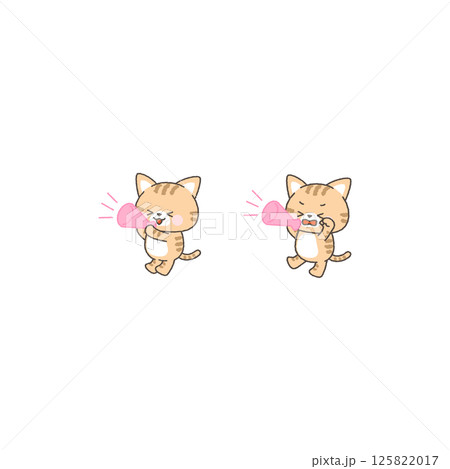 メガホンで応援する茶トラねこ 桃組セット メガホンで応援する茶トラねこ 桃組セット 125822017