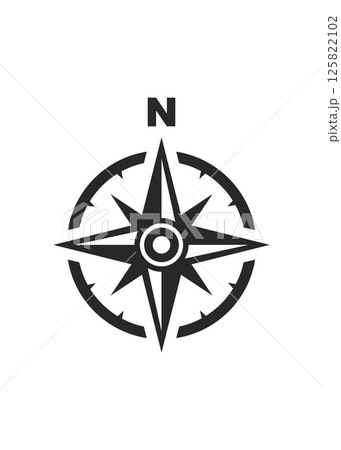 Compass icon on a white background. Vector illustration stock illustration 125822102