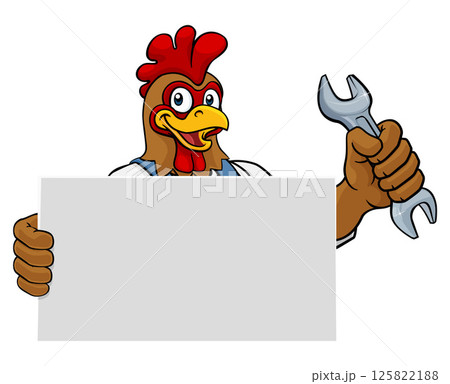 Chicken Mechanic Plumber Spanner Wrench Handyman 125822188