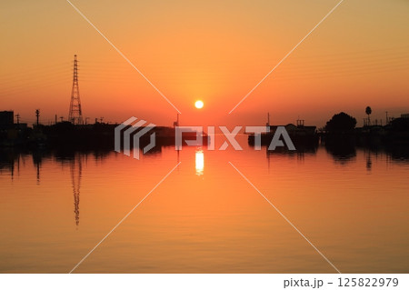 大牟田市　三池港　光の航路、 125822979