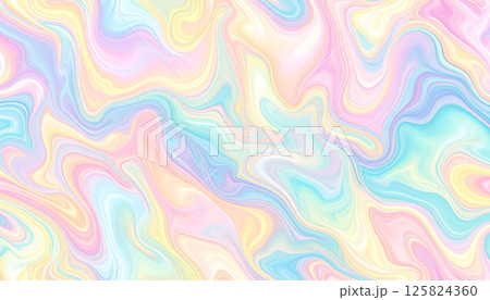 mesmerizing pastel abstract pattern featuring flowing marble effects with soft rainbow hues, creating dreamy and ethereal atmosphere. pearlescent finish adds glossy touch to design 125824360