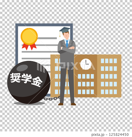 A man struggling to repay his student loans 125824450