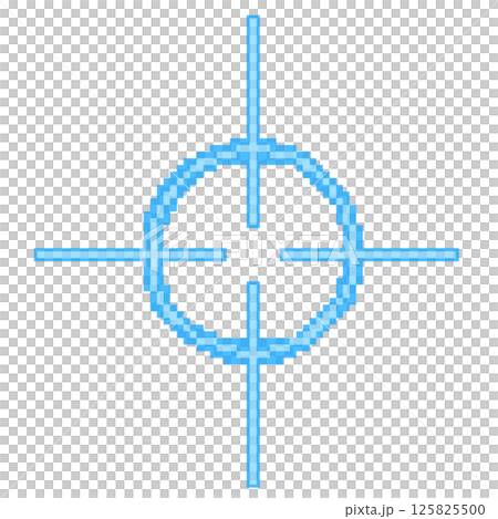 スコープ_ドット絵(青) 125825500