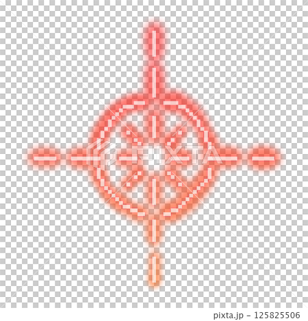 光るスコープ_ドット絵(赤) 125825506