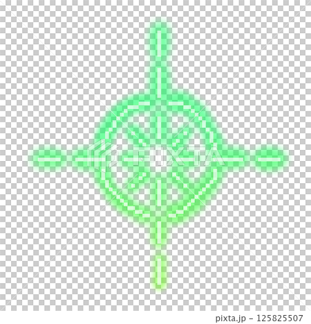 光るスコープ_ドット絵(緑) 125825507