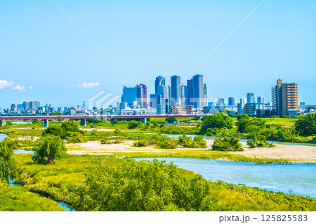 日本の東京都市景観5月3日…多摩川や川崎・武蔵小杉駅前のタワーマンション群など望む=令和7年 日本の東京都市景観5月3日…多摩川や川崎・武蔵小杉駅前のタワーマンション群など望む=令和7年 125825583