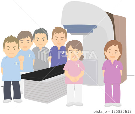 放射線治療室のスタッフ 放射線治療室のスタッフ 125825612