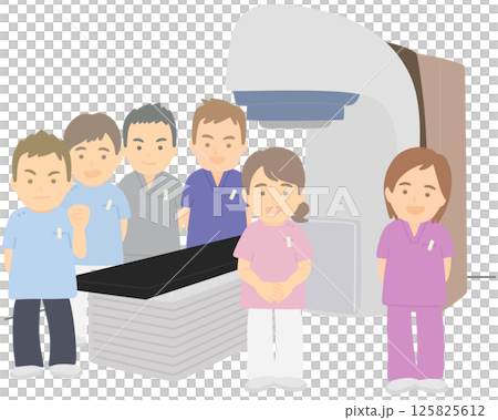 放射線治療室のスタッフ 放射線治療室のスタッフ 125825612