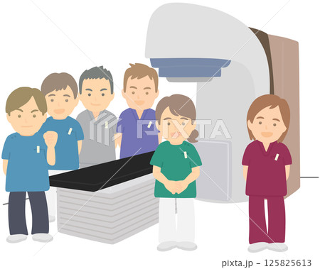 放射線治療室のスタッフ 125825613