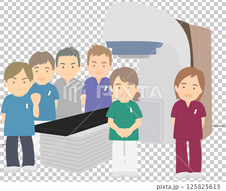 放射線治療室のスタッフ 125825613