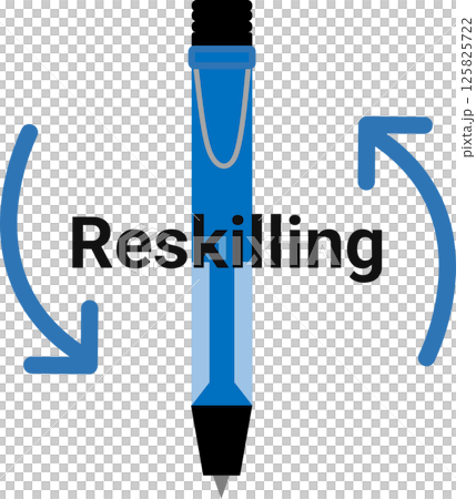 再培訓圖形材料插圖 125825722