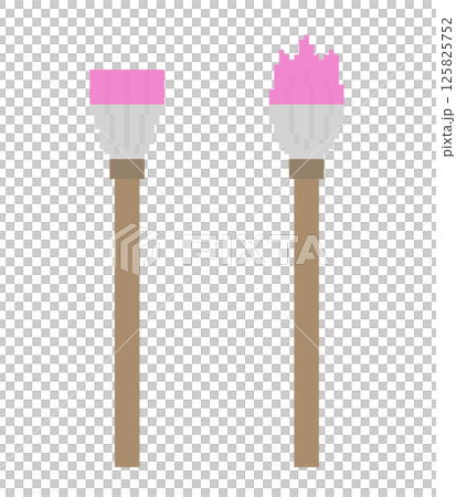 筆_ドット絵(ピンク) 125825752