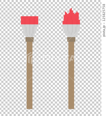 筆_ドット絵(赤) 125825758