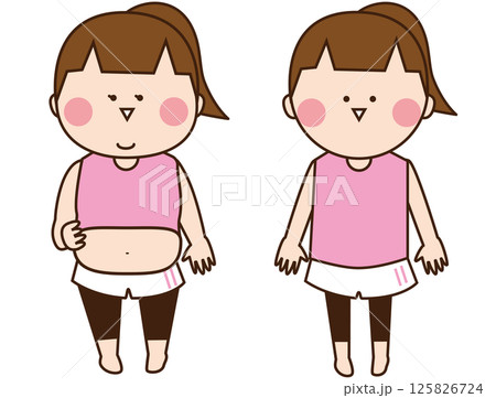 ダイエット　ビフォー　アフター 125826724