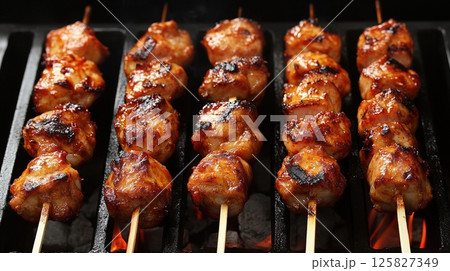 a vibrant wildflower meadow bursting with colorful blooms under a clear blue sky. This scene captures the essence of nature beauty in spring and summer. 125827349