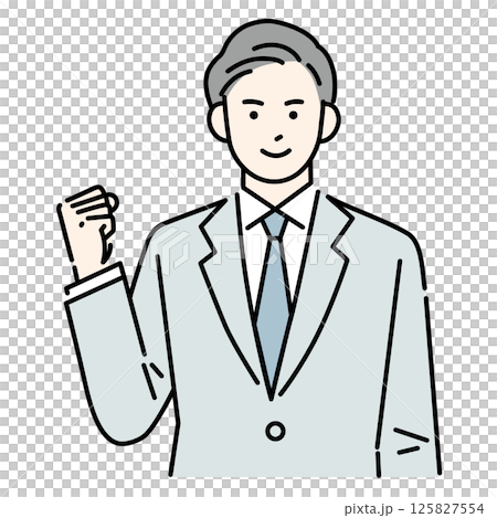働くスーツ姿のビジネスマン 働くスーツ姿のビジネスマン 125827554