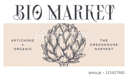 Artichoke, vegetable. Tag, label, sign, vintage retro print, black white artichoke drawing, sketch ink pencil draw, engrave old school style. Sketch artwork silhouette artichoke. Vector Illustration Artichoke, vegetable. Tag, label, sign, vintage retro print, black white artichoke drawing, sketch ink pencil draw, engrave old school style. Sketch artwork silhouette artichoke. Vector Illustration 125827982