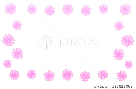 水彩の花フレーム(ピンク) 水彩の花フレーム(ピンク) 125828068