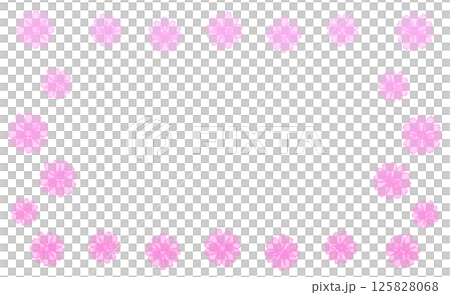 水彩の花フレーム(ピンク) 水彩の花フレーム(ピンク) 125828068