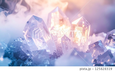 幻想的な水晶の風景のイラスト素材 [125828319] - PIXTA