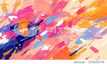 スプラッシュ アート 抽象 カラフル 背景素材 テクスチャ ブラシストローク 染み 筆跡 ペイント スプラッシュ アート 抽象 カラフル 背景素材 テクスチャ ブラシストローク 染み 筆跡 ペイント 125828759