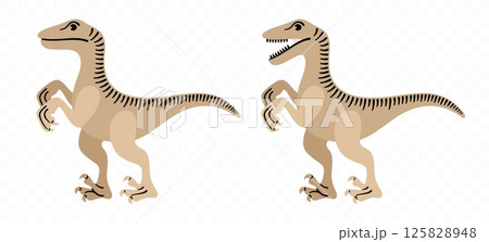 Velociraptor, dinosaur, raptor, reptile, graphic design. Animal, nature, prehistoric, extinct and fossil, vector design and illustration Velociraptor, dinosaur, raptor, reptile, graphic design. Animal, nature, prehistoric, extinct and fossil, vector design and illustration 125828948