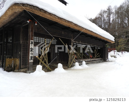 雪景色に映える平家の里 125829213