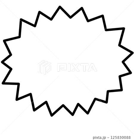ギザギザ吹き出しアイコン/強調・叫び・インパクト用素材 ギザギザ吹き出しアイコン/強調・叫び・インパクト用素材 125830088