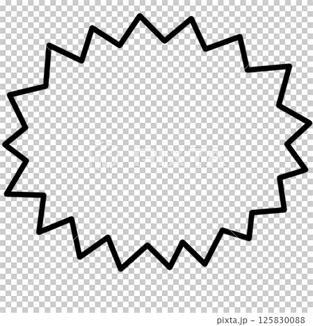 ギザギザ吹き出しアイコン/強調・叫び・インパクト用素材 ギザギザ吹き出しアイコン/強調・叫び・インパクト用素材 125830088