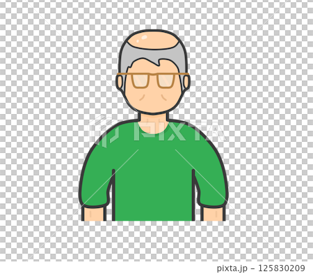 眼鏡男_綠色衣服 125830209