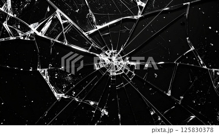 割れたガラスのテクスチャ 125830378