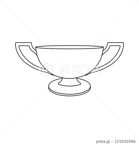 Ceramic Goblet Outline Icon Illustration on White Background Ceramic Goblet Outline Icon Illustration on White Background 125830566