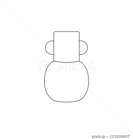 Ceramic Vase Outline Icon Illustration on White Background 125830687