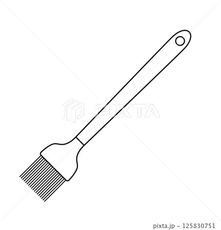 Pastry Brush Outline Icon Illustration on White Background Pastry Brush Outline Icon Illustration on White Background 125830751