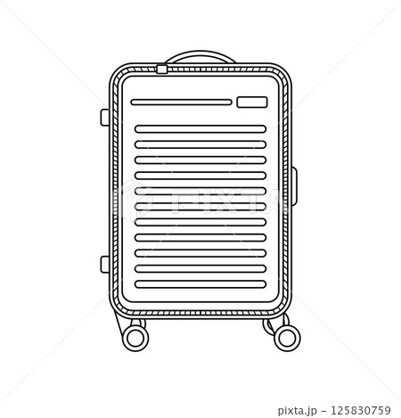 Suitcase Outline Icon Illustration on White Background 125830759