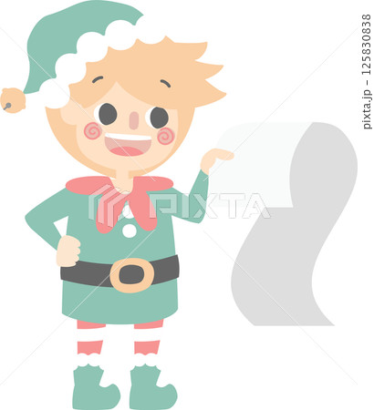 merry christmas and happy new year with cute little elf dwarf looking at paper, list of gift, blank sign, template flat png illustration cartoon character costume design merry christmas and happy new year with cute little elf dwarf looking at paper, list of gift, blank sign, template flat png illustration cartoon character costume design 125830838