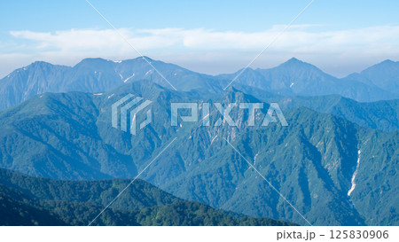 巻機山から見える山々の景色 巻機山から見える山々の景色 125830906