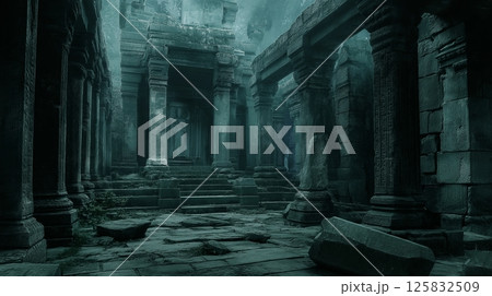 Ancient temple ruins the essence of forgotten civilizations 125832509