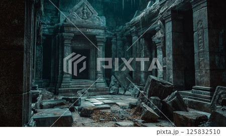 Ancient temple ruins the essence of forgotten civilizations 125832510