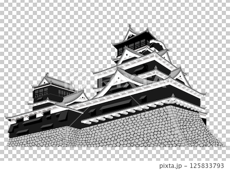 [Revised version] Kumamoto Castle Tower 125833793