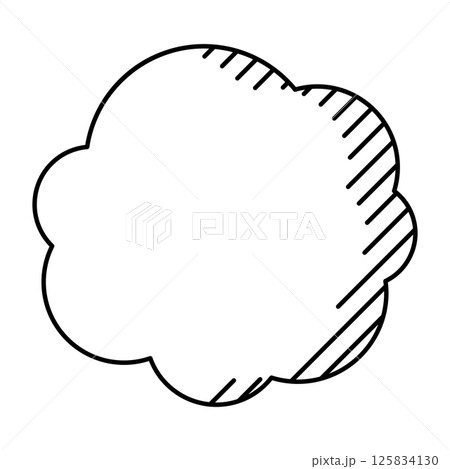 Speech bubble in line art style. Decorative abstract background. Speech bubble in line art style. Decorative abstract background. 125834130