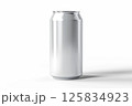 Blank Aluminum Soda Can on White Background for Brand Mockup 125834923