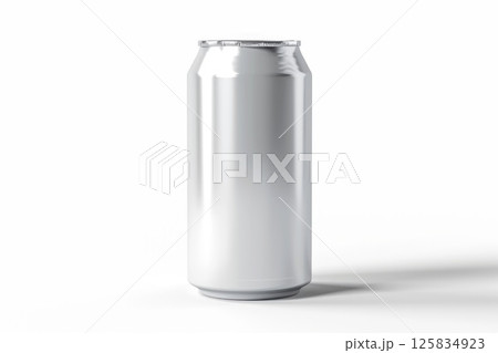Blank Aluminum Soda Can on White Background for Brand Mockup Blank Aluminum Soda Can on White Background for Brand Mockup 125834923